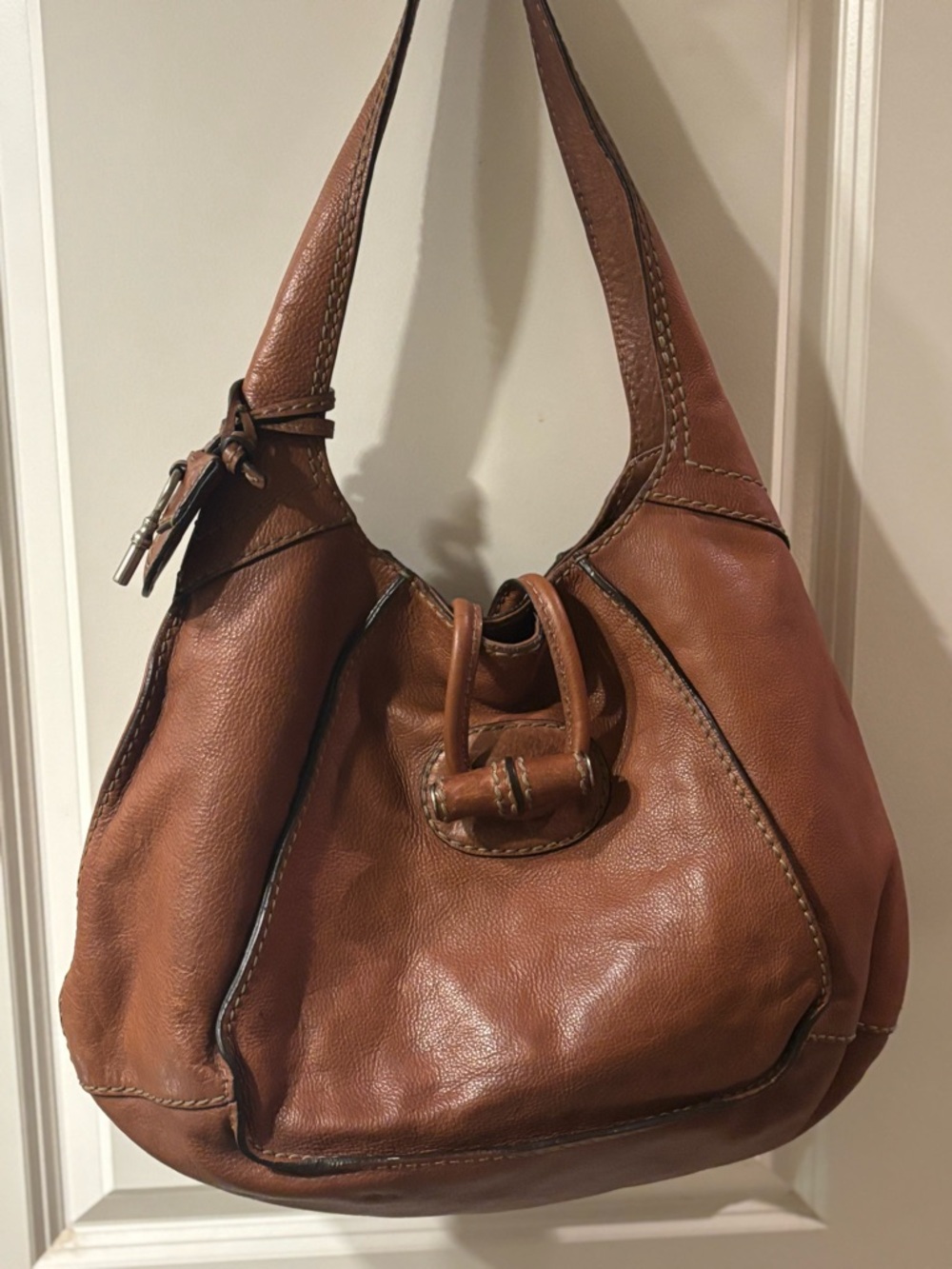 Fossil Fifty-Four Pebbled Leather Tote 👜 Gorgeous! - Picture 3 of 14